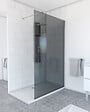 AURLANE - Paroi de douche fumée en verre trempé Parma 2 - vignette