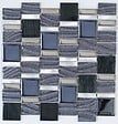 MAT INTER - Feuille 300x300 barettes verre- alu structures-pailletees grises - vignette