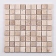 MAT INTER - Feuille 305x305 cx 32x32x8mm travertin mix light-walnut vieilli - vignette