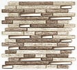 MAT INTER - Mosaïque barettes multiformat verre-miroir mix marron tissu - vignette