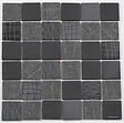 MAT INTER - Feuille mosaïque verre noir/dépoli noir - 29,5x29,5cm - vignette