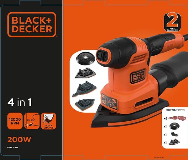 BLACK+DECKER - Multi-ponceuse filaire - 200W - large