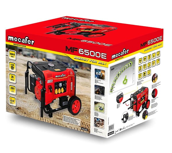 MECAFER - Groupe électrogène essence 5500W - 5000W nominaux - 13 CV - large