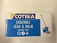 COTEKA - Kit seau et balai essorage rapide bleu et gris - vignette