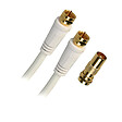 APM - Cordon satellite F mâle/mâle blanc 10m + adaptateur - vignette