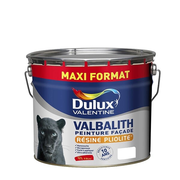 DULUX VALENTINE - Peinture façade monocouche Valbalith -  Blanc - - Mat - 12L - large
