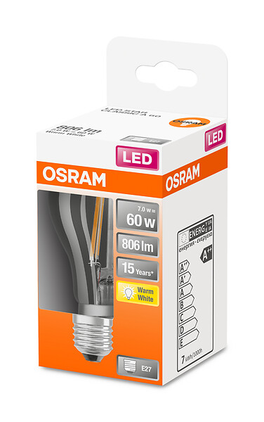 OSRAM - Ampoule LED Retrofit CLASSIC A 60 - 7W E27 Blanc chaud 806lm - large