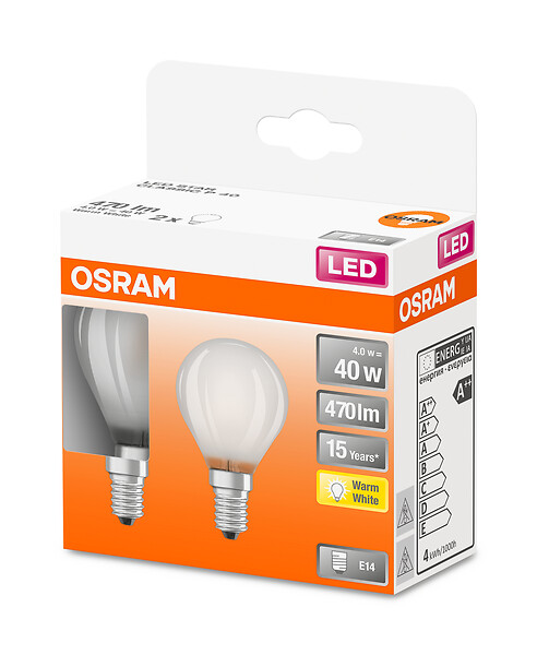 OSRAM - LED Retrofit Classique P 40 - E14 - 4W - large