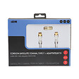 APM - Cordon satellite F mâle/mâle blanc 10m + adaptateur - vignette