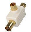APM - Té coaxial 9,52 mm - 1 mâle 2 femelles - Or - vignette