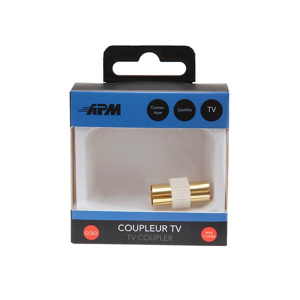 APM - Adaptateur coaxial femelle 9mm femelle 9.52mm - large