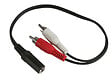APM - Adaptateur jack 3.5 mm femelle - 2 RCA mâles - 15 cm - vignette