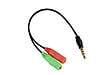 APM - Adaptateur jack 3.5mm - Micro + casque stéréo - 14 cm - vignette