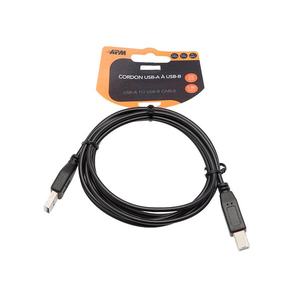 APM - Câble USB 2.0 USB-A vers USB-B 1.8 m Noir - large