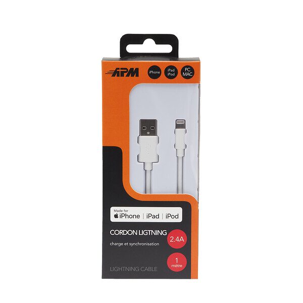 APM - Cord usbalig mfi mm bc 1m - large