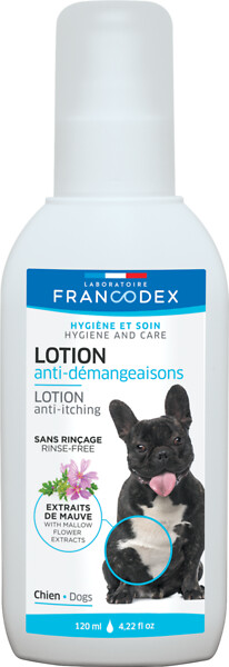 FRANCODEX - Lotion anti-démangeaisons chien - Extrait de mauve - 120 ml - large