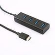 APM - Hub USB 3.0 autoalimenté - USB-C vers 4 USB-A - Noir - vignette