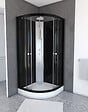 AURLANE - Cabine de douche 1/4 cercle Nébula - Noir - 85x85x225cm - vignette
