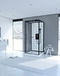 AURLANE - Cabine de douche City - 90x90cm - vignette