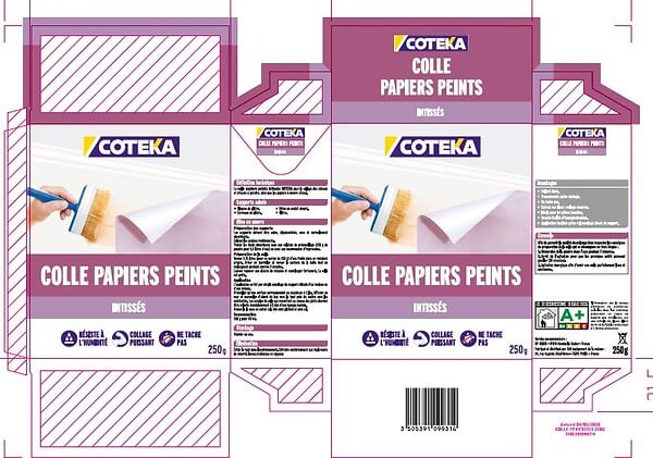 COTEKA - Colle papiers peints intissés - 250g - large