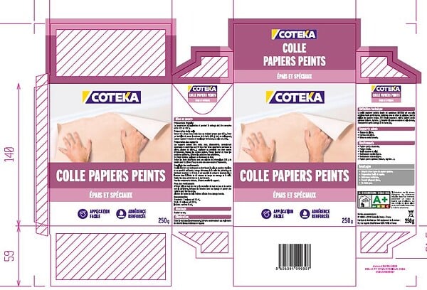 COTEKA - Colle frise avec applicateur tube 250gammes - large