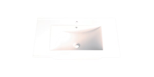 FUTURBANO - Plan vasque céramique pour meuble de salle de bain 80cm CANCUN - large