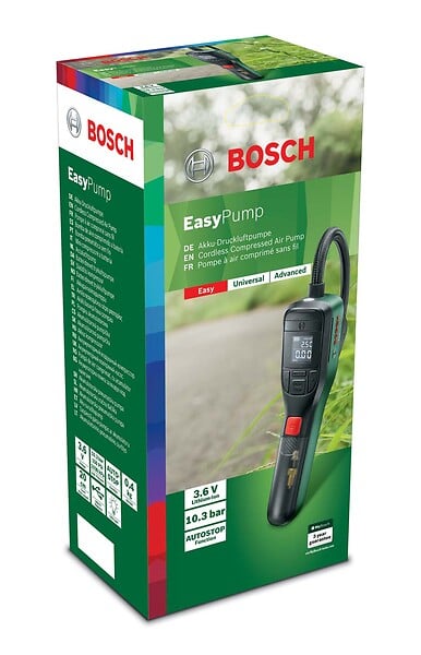 BOSCH - Pompe pneumatique EasyPump - Sans fil - Batterie 3.6V intégrée - large
