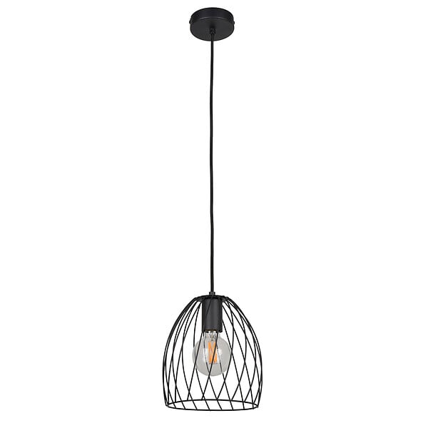 COREP - Suspension métal filaire spiral - Noir - E27 60W - large