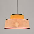 COREP - Suspension empilement conique en raphia - Moutarde - E27 - vignette