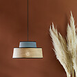 COREP - Suspension Mallorca - Raphia et coton - Pétrole - Diam. 38cm - vignette
