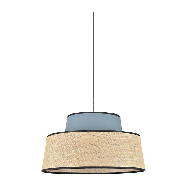 COREP - Suspension Mallorca - Raphia et coton - Pétrole - Diam. 38cm - large