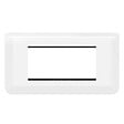 LEGRAND - Plaque Mosaic 4 modules - Blanche - Support à vis - vignette