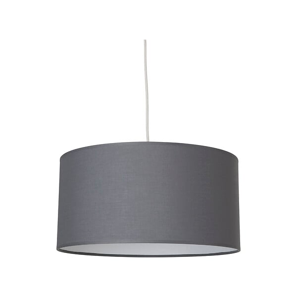 COREP - Suspension cylindrique en coton - Ardoise - E27 100W - large