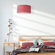COREP - Suspension cylindrique coton - Cerise - E27 100W - vignette