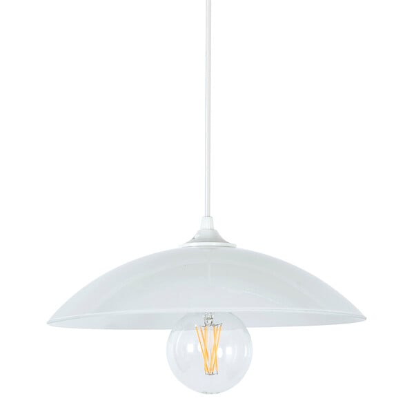 COREP - Suspension dôme verre opale - 30cm - E27 - large