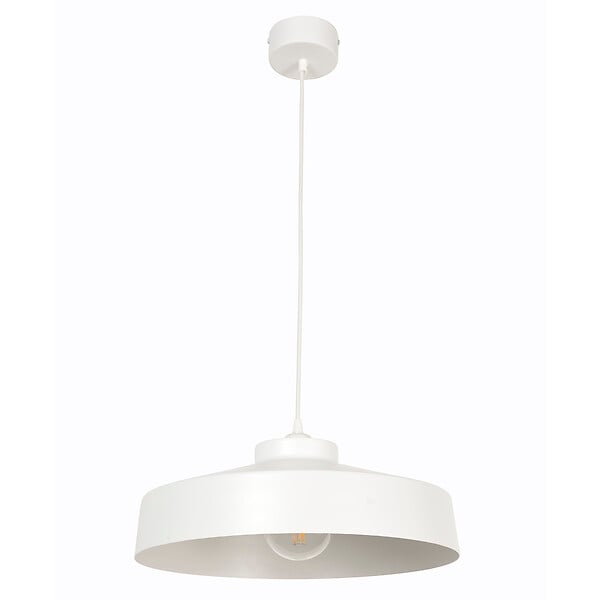 COREP - Suspension métal industrielle - Blanc mat - 41cm - large
