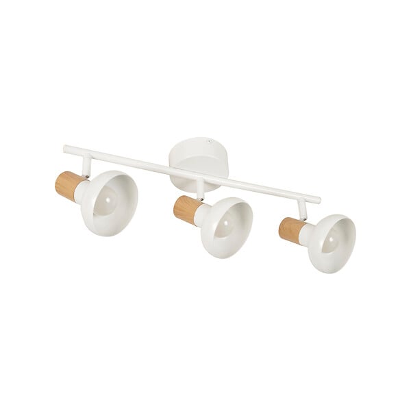 COREP - Spot 3 lumières métal effet bois Alvar Blanc orientable DCL - large