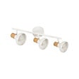 COREP - Spot 3 lumières métal effet bois Alvar Blanc orientable DCL - vignette