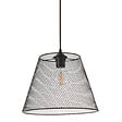 COREP - Suspension conique métal grillagé Secret Noir mat 60W max - vignette