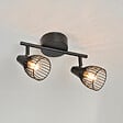 COREP - Spot 2 lumières métal filaire Jaro Noir mat DCL - vignette