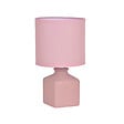 COREP - Lampe à poser - Céramique et coton - E14 - 40W - Rose - vignette