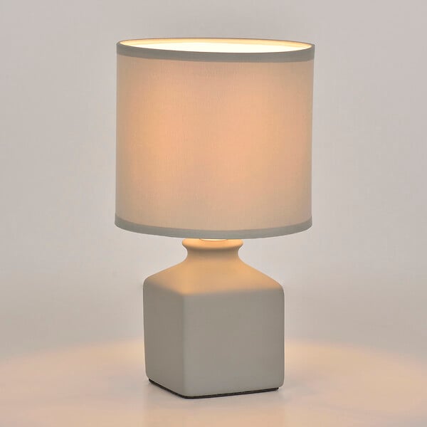 COREP - Lampe à poser céramique mat Ida Cendre - Culot E14 - 40W - large