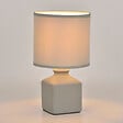 COREP - Lampe à poser céramique mat Ida Cendre - Culot E14 - 40W - vignette