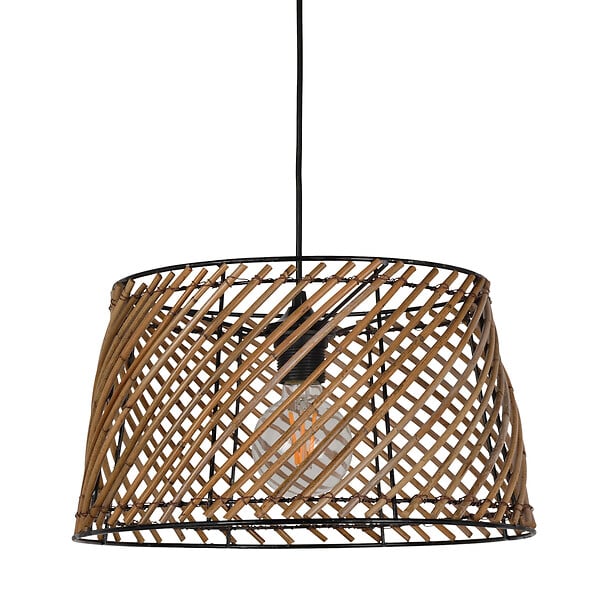 COREP - Suspension dôme métal rotin - 36cm - E27 - large
