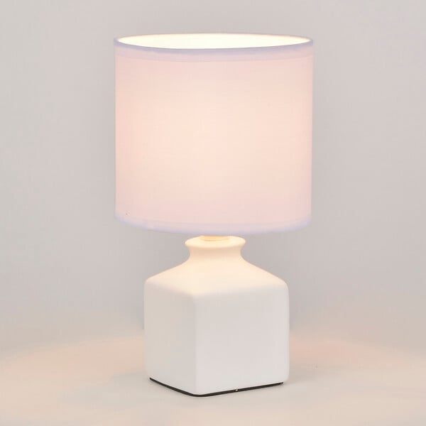 COREP - Lampe de table céramique mate Ida - Blanc - E14 40W - large