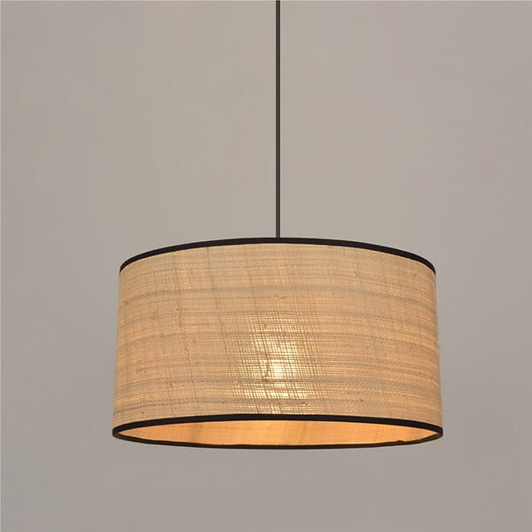 COREP - Suspension cylindre Raphia - Naturel - D38xH19cm - 100W - large