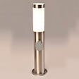 COREP - Borne d'éclairage acier inoxydable Davis Nickel brossé IP44 - vignette