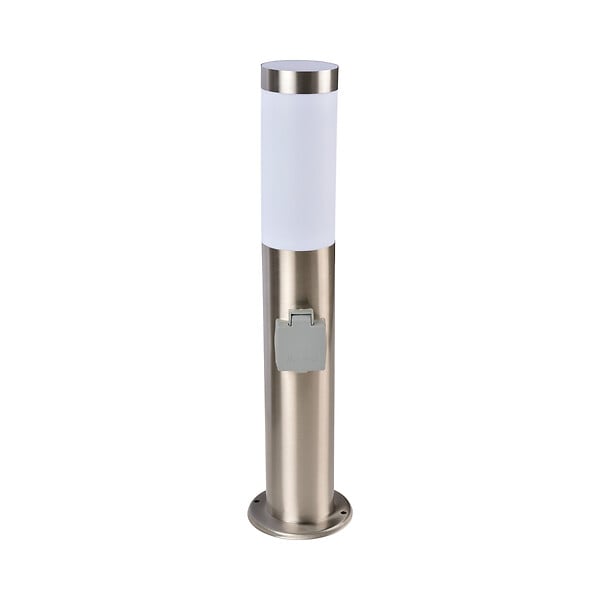 COREP - Borne d'éclairage acier inoxydable Davis Nickel brossé IP44 - large