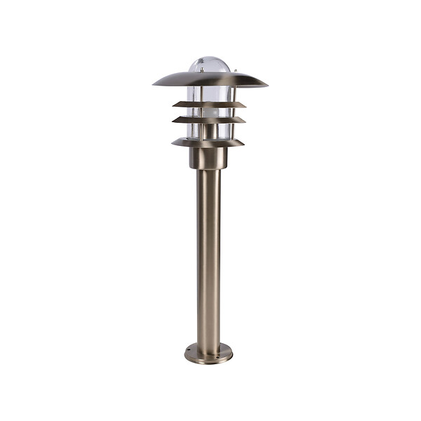 COREP - Borne lumineuse Nazare - Acier inoxydable - Nickel - 65cm - large