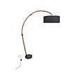COREP - Lampadaire arc - Bois - Edgar - Noir et bois naturel - 60W - vignette